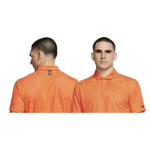 Tiger Woods TW Camo Golf Polo Shirt CT3801-847 Large Orange